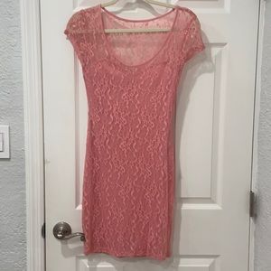 Lacy pink dress